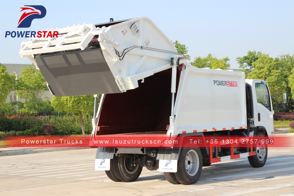 Camiones compactadores de basura Powerstar Camión compactador de basura industrial Isuzu
