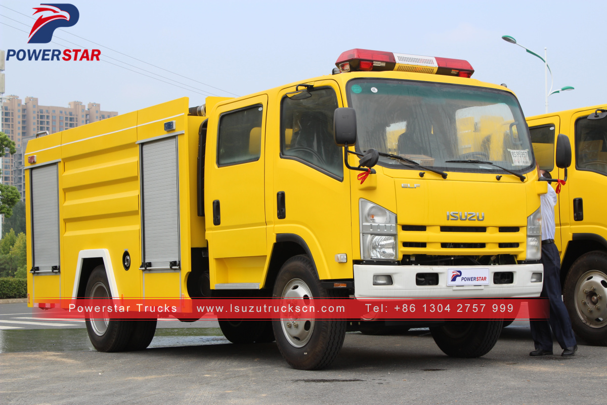 Vehículo de servicio de bomberos de agua de Ghana Camión de extinción de incendios de espuma 5000L Isuzu