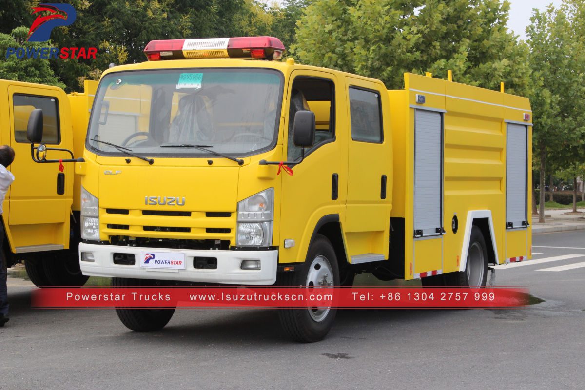 Vehículo de servicio de bomberos de agua de Ghana Camión de extinción de incendios de espuma 5000L Isuzu