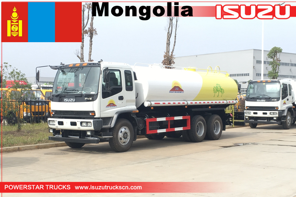 Mongolia ISUZU 20000 litros camión rociador de agua camión cisterna a la venta
