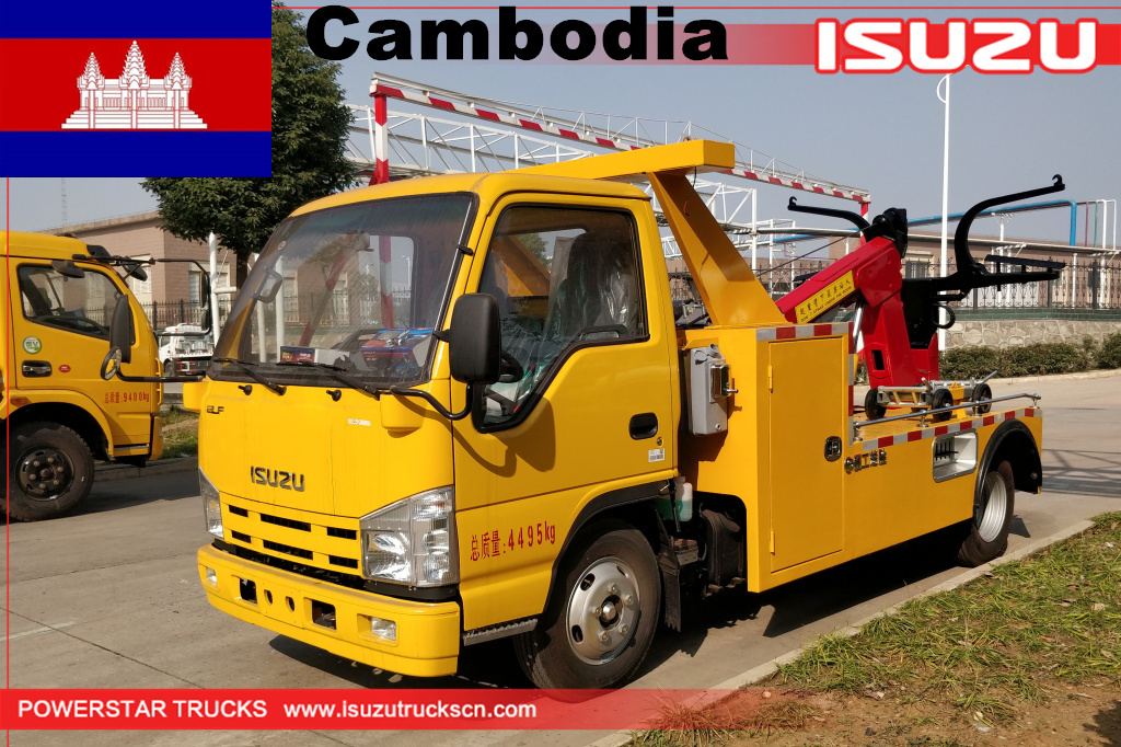 Camión de remolque pequeño ISUZU en el mercado de Camboya a la venta