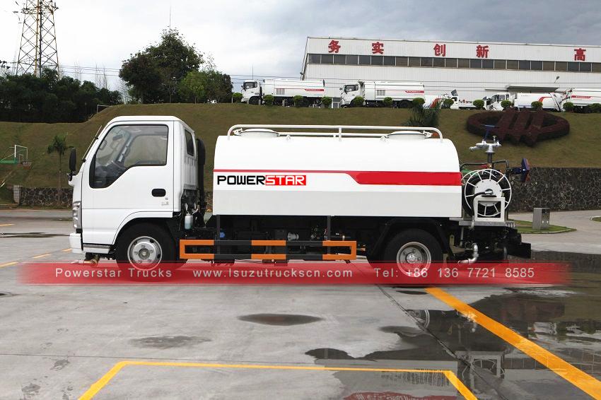 Filipinas Nuevos camiones rociadores con tanque de agua ISUZU ELF 4,000L a la venta