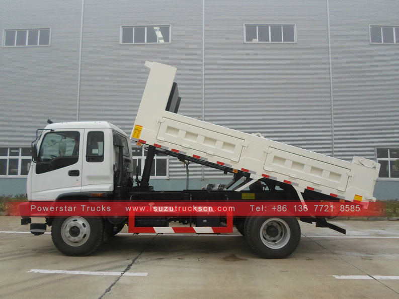 Camión volquete trasero con cilindro hidráulico Isuzu de Ghana / camiones volquete a la venta