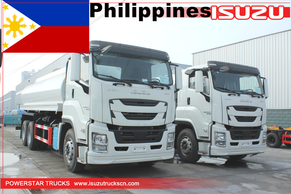 Filipinas ISUZU GIGA 20,000L 20cbm Camión cisterna de transporte de agua