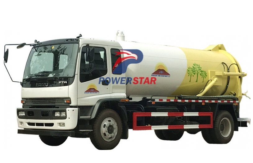 Camión aspirador por vacío Isuzu FTR camiones bomba de aguas residuales
