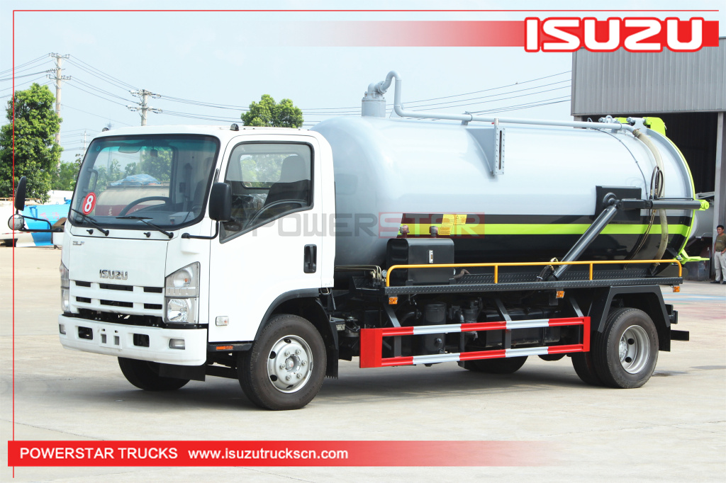Camión cisterna de succión de aguas residuales de limpieza séptica al vacío ISUZU ELF 700P de Filipinas