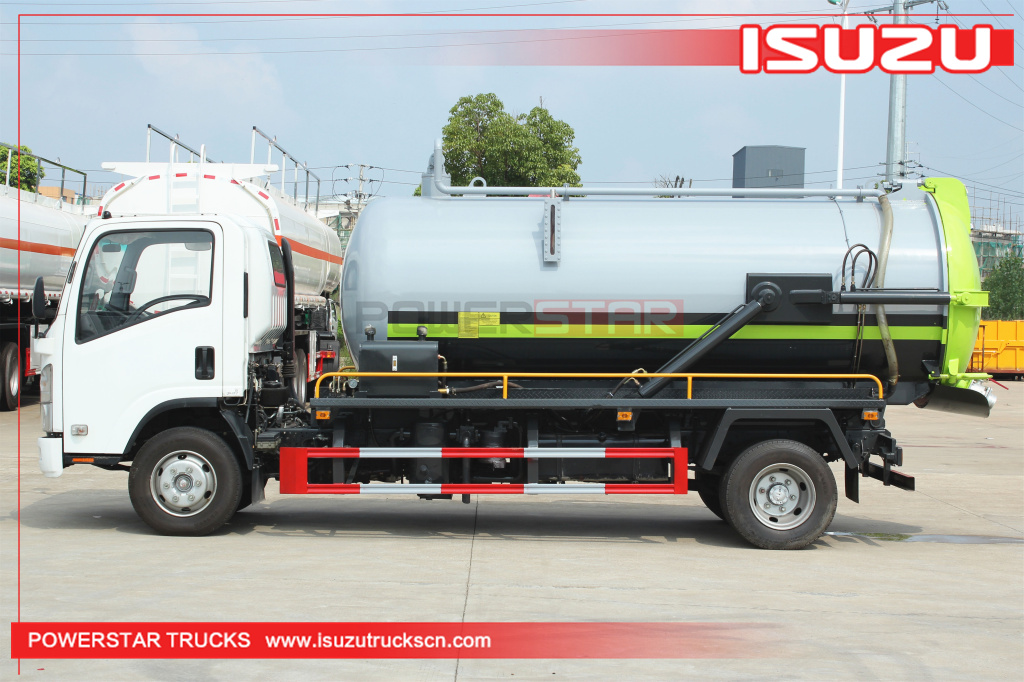 Camión cisterna de succión de aguas residuales de limpieza séptica al vacío ISUZU ELF 700P de Filipinas