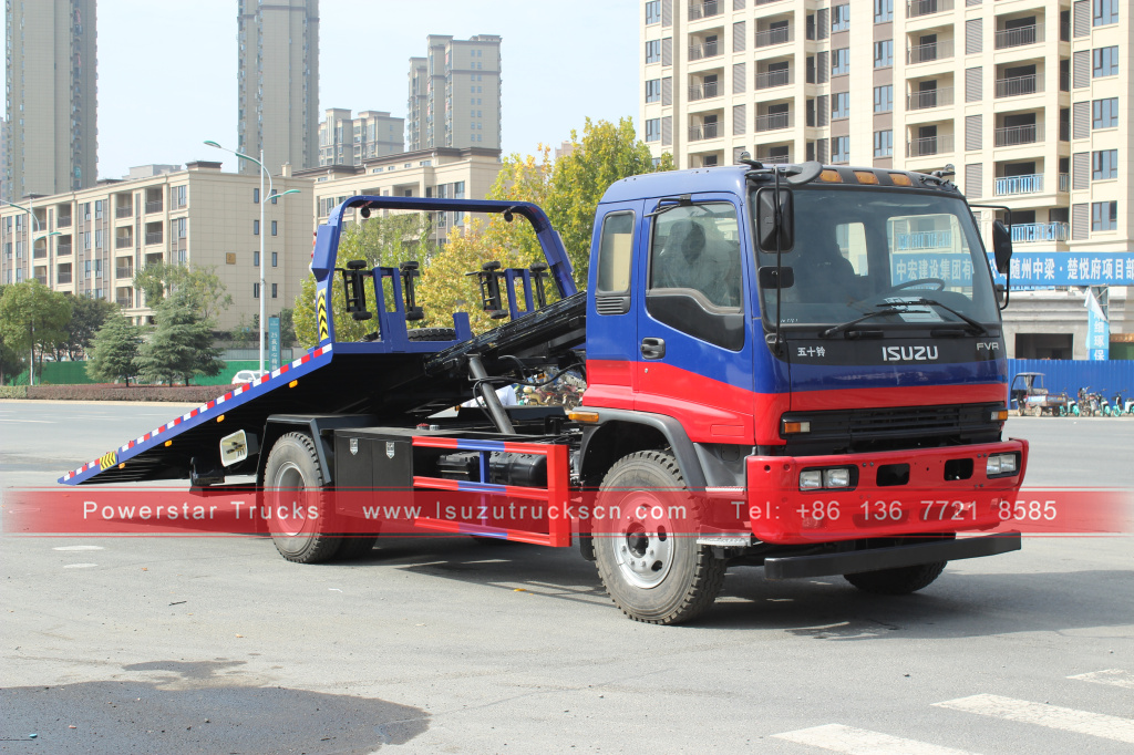 Camión de auxilio de plataforma plana HAITI Powerstar ISUZU, camión de auxilio de plataforma de 8 toneladas a la venta