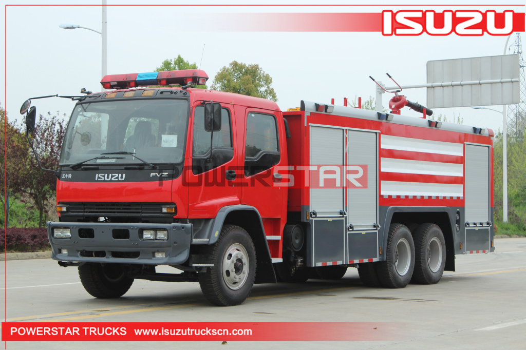 Fabricante de camiones de bomberos ISUZU FVZ para camión de bomberos de espuma de agua 7000L-10000L