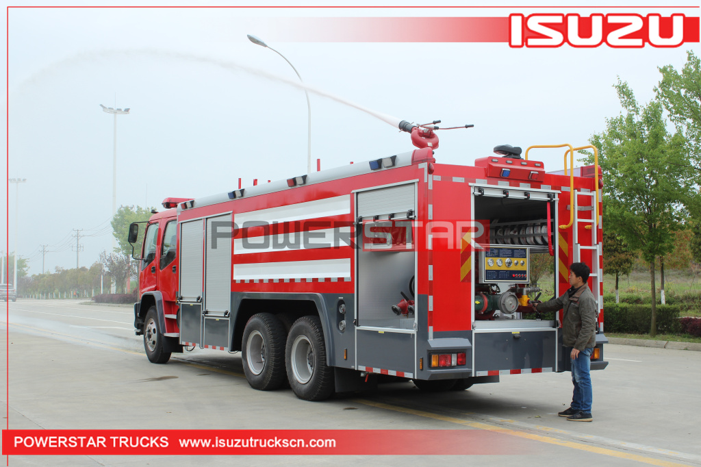Fabricante de camiones de bomberos ISUZU FVZ para camión de bomberos de espuma de agua 7000L-10000L