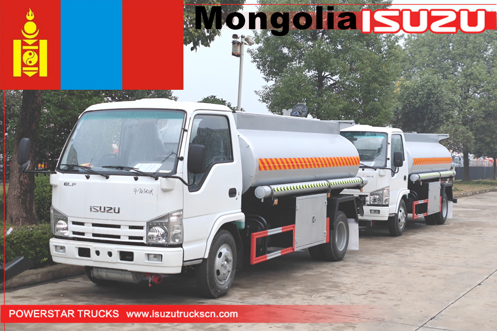 Camiones cisterna de transporte de aceite de repostaje de gasolina diésel a precio de fábrica de Mongolia ISUZU 100P/Elf