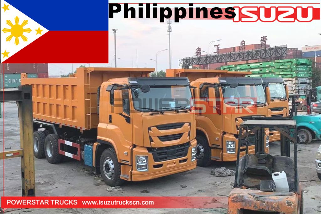 Camión volquete resistente de Filipinas ISUZU GIGA VC61 6*4 10 ruedas