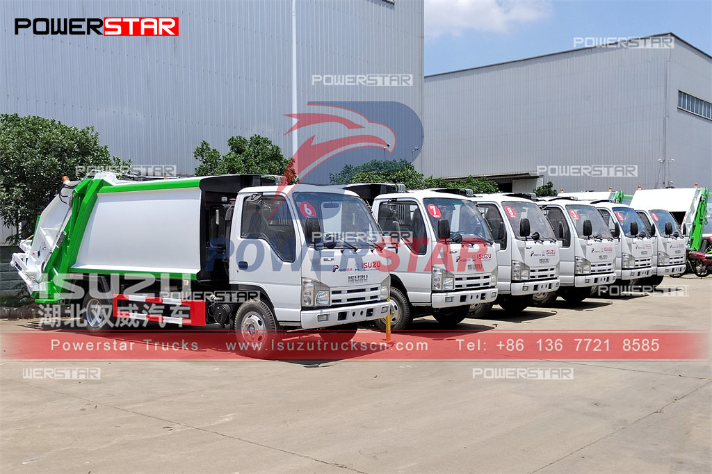 Exportación de camiones compactadores de basura ISUZU NKR 6CBM a Filipinas