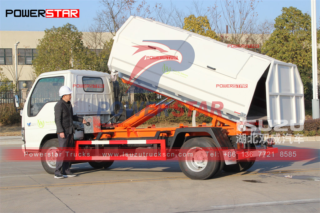 Exportación de camión con cargador de gancho POWERSTAR 6cbm a St Martin al mejor precio