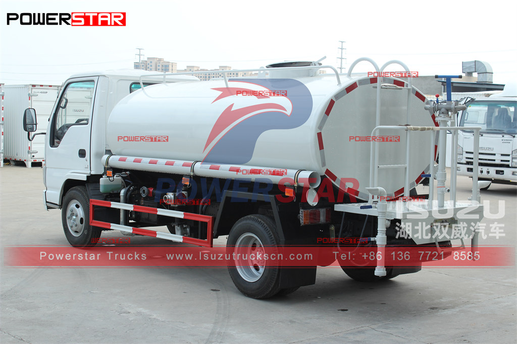 Camión cisterna de agua POWERSTAR ISUZU 5000L Exportación manual a Filipinas en promoción