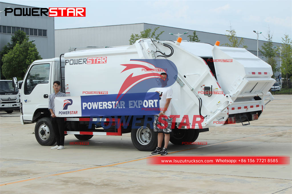 Camión compactador de basura ISUZU 600P 4 × 4 130HP 6CBM de alta calidad a la venta