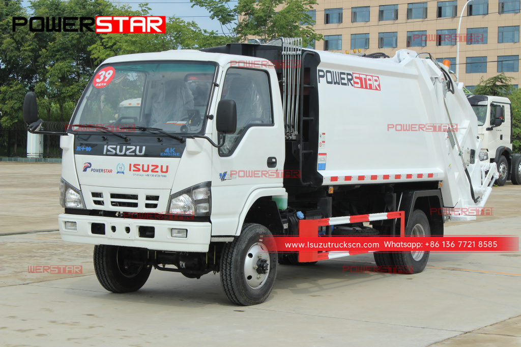 Filipinas - Camiones compactadores de basura con cargador trasero ISUZU 600P/NKR 4x4 con tracción total