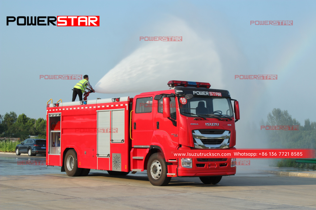 Vehículo de lucha contra incendios del camión de bomberos del agua 4X2 del motor de bomberos de ISUZU GIGA de Filipinas