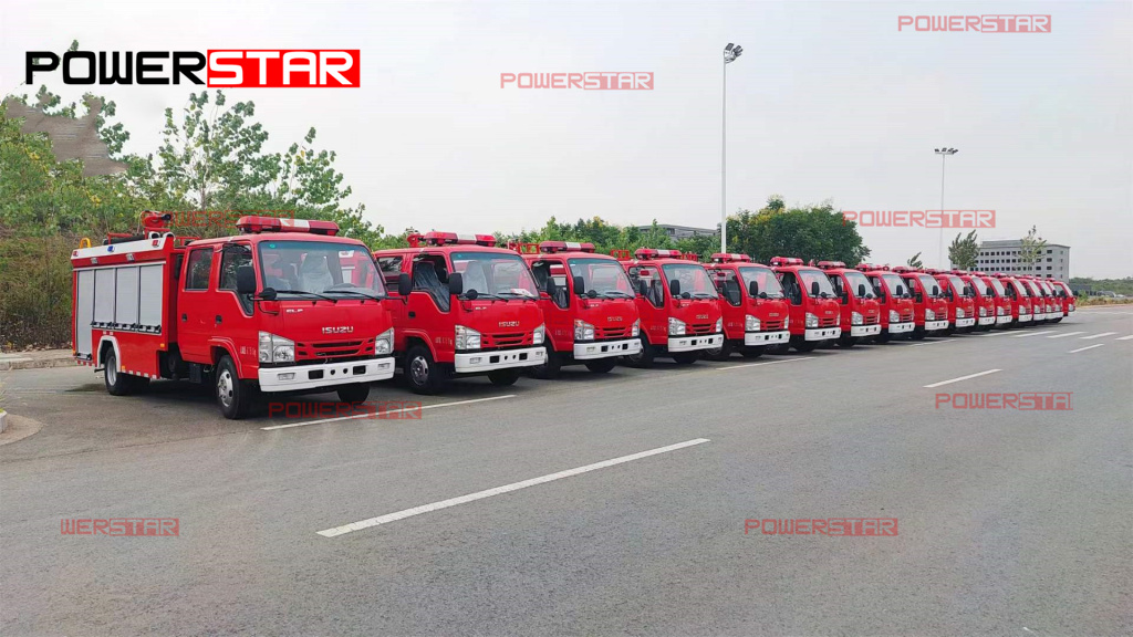 Japanese chassis ISUZU Fire fighting Truck with water tanker and water foam tanker for fire Emergency Rescuing