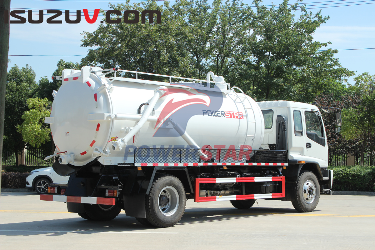Camiones cisterna de succión de aguas residuales Isuzu de Filipinas con moro PM110W