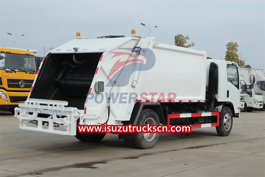 Camión compactador de carga trasera ISUZU NPR 8cbm