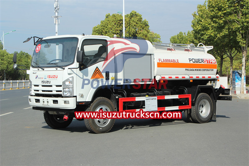 Exportación de camiones cisterna de combustible todoterreno ISUZU 4x4 a Filipinas