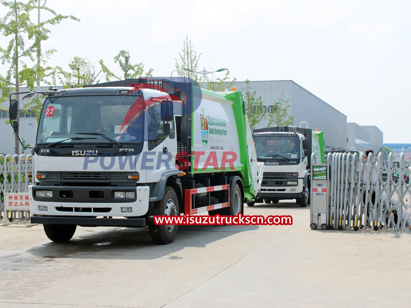 Exportación de camión compactador de basura Isuzu