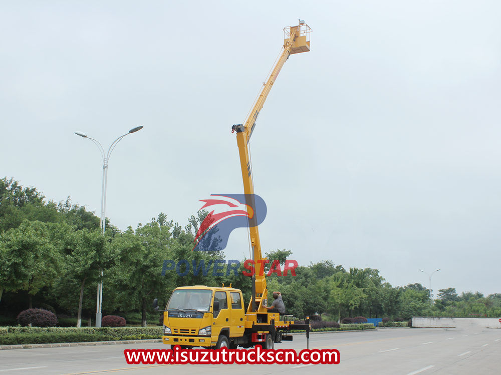 Camión con cesta aérea Isuzu