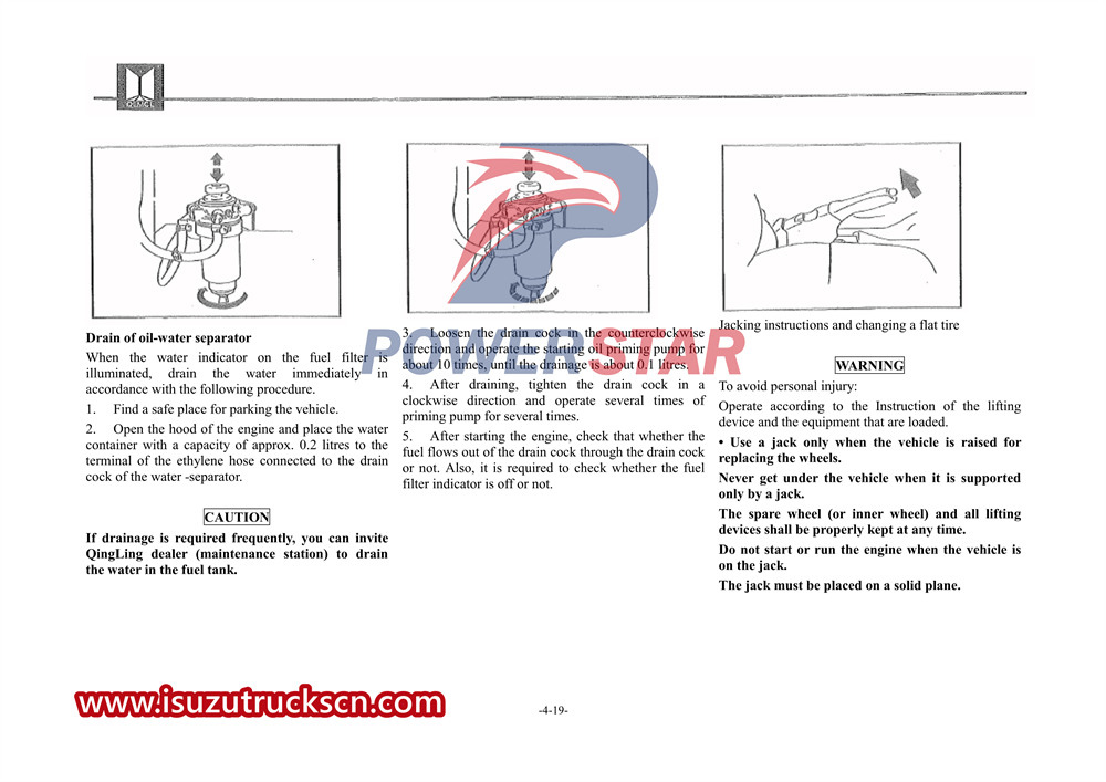 manual de camión especial isuzu 100p