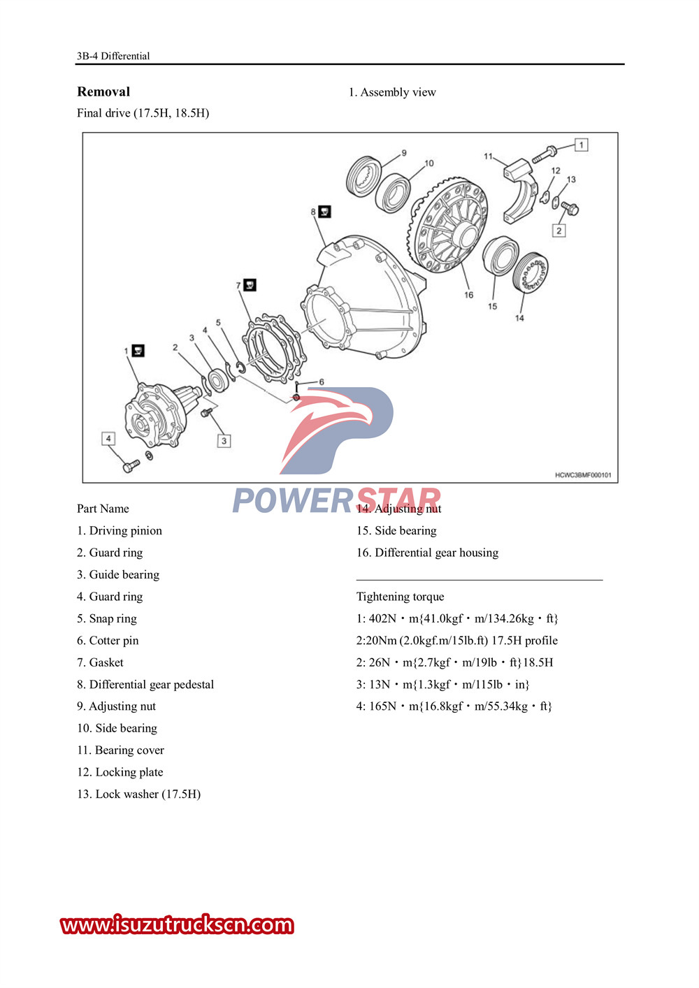 manual de servicio del eje serie isuzu vc61