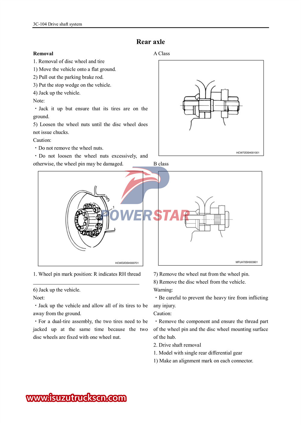 manual de servicio del eje serie isuzu vc61