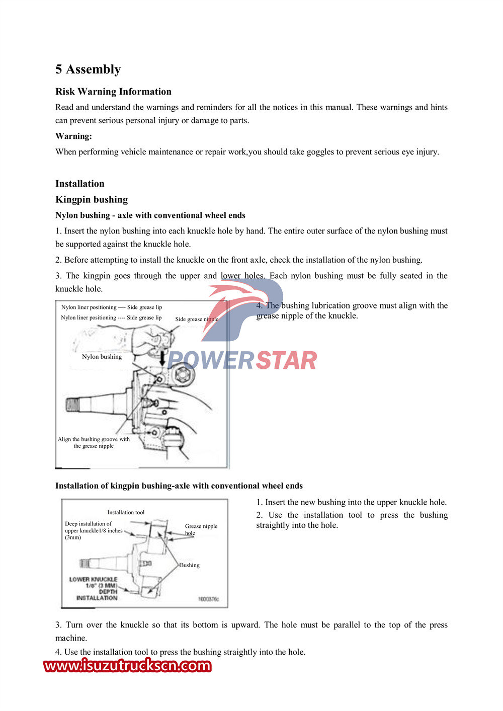 manual de servicio del eje serie isuzu vc61