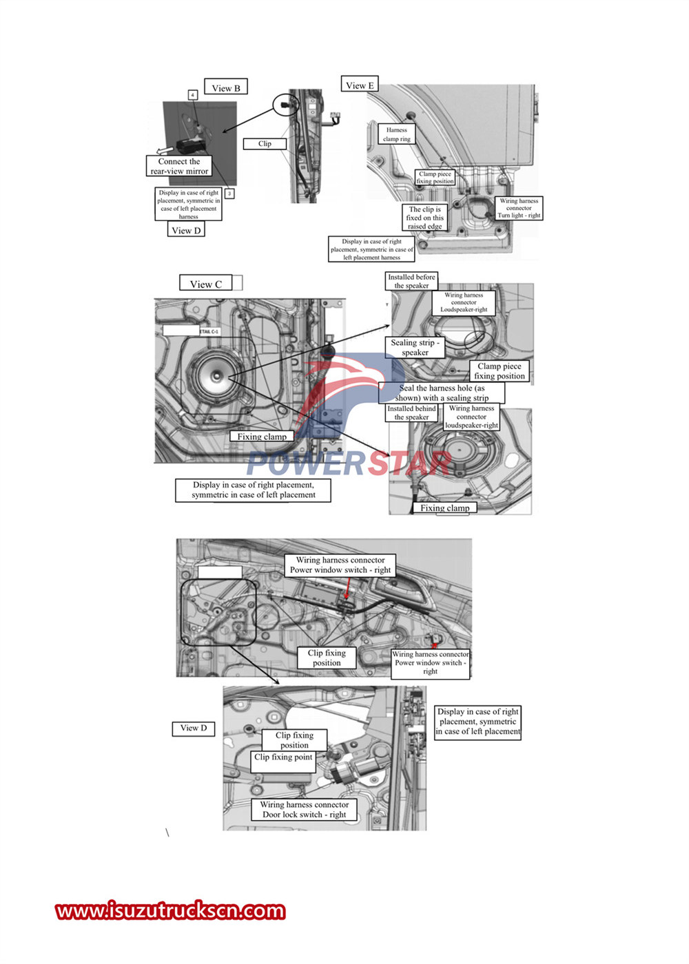 Acabado interior de la serie Isuzu VC61