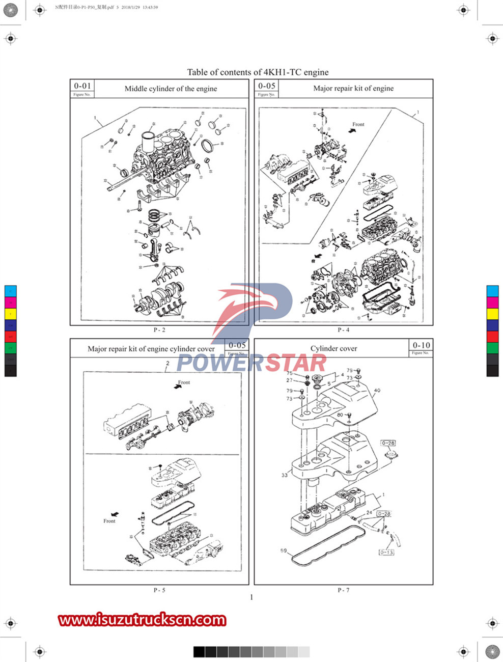 Catálogo de piezas comerciales Isuzu serie N1