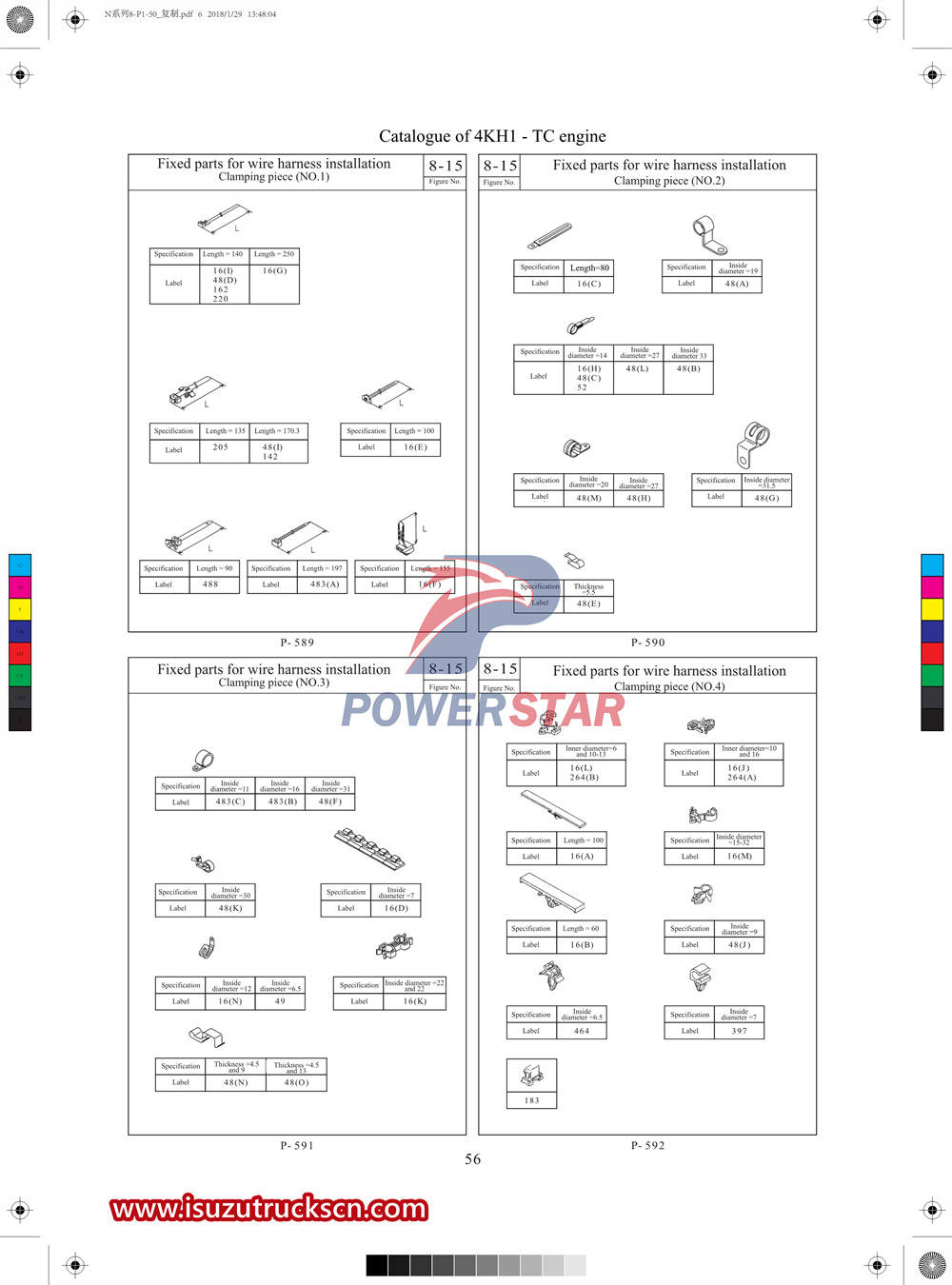 Catálogo de piezas comerciales Isuzu serie N 2