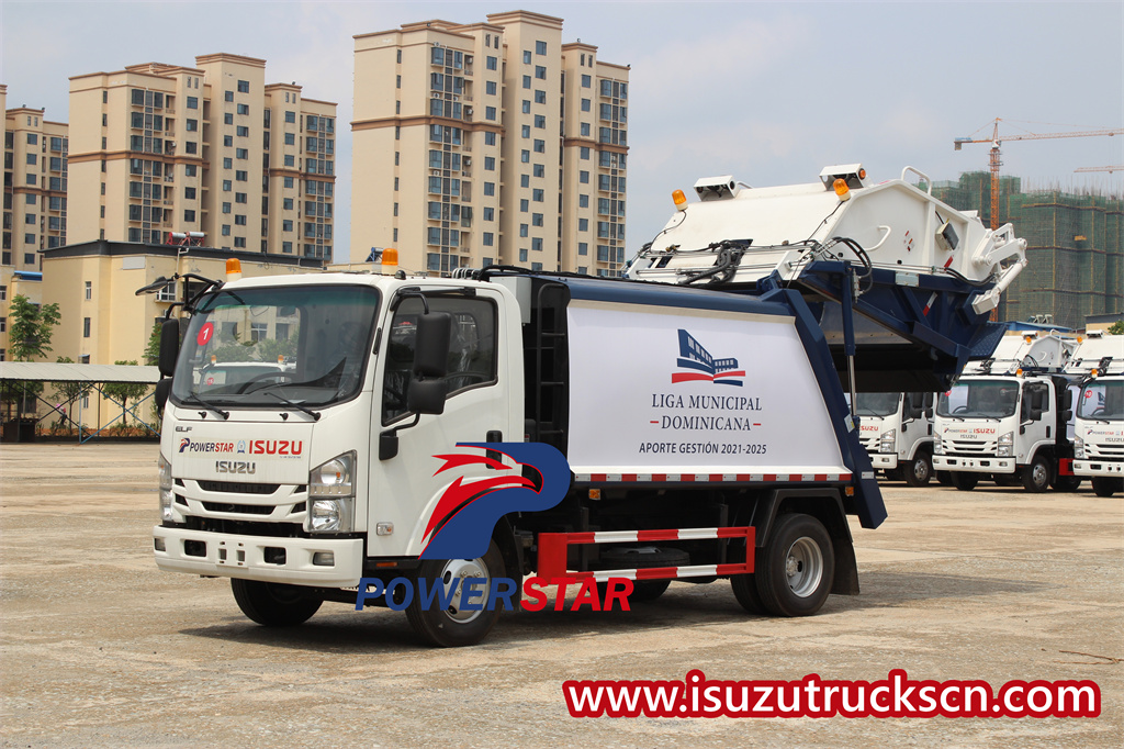 Camión compactador de basura Isuzu NPR 6cbm a Etiopía