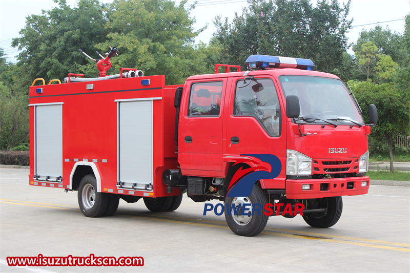 Camión de bomberos de agua Isuzu 4x4 3cbm