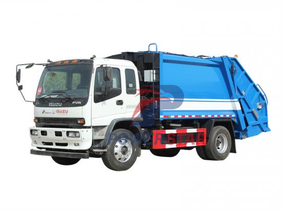 10 cbm isuzu FVR trash compactor truck