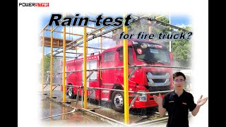 Prueba de lluvia para camiones de bomberos de vehículos de rescate de espuma/agua ISUZU GIGA
    
