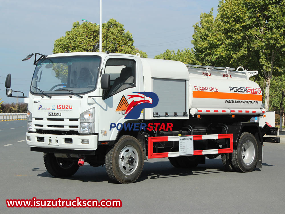 Camión cisterna diesel todoterreno filipino Isuzu 4x4