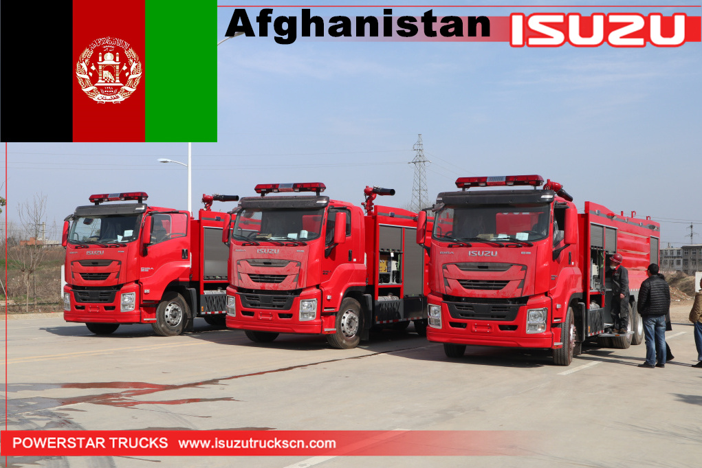 Afganistán- 3 unidades de camiones de bomberos GIGA Isuzu
    