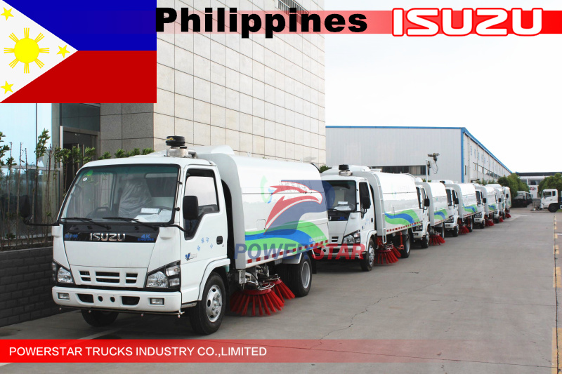 Camión barredor de limpieza vial Isuzu de Filipinas 6 unidades 5 cbm
    