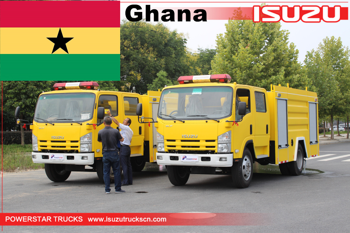 Ghana - Camión contra incendios de agua ISUZU de 2 unidades
    