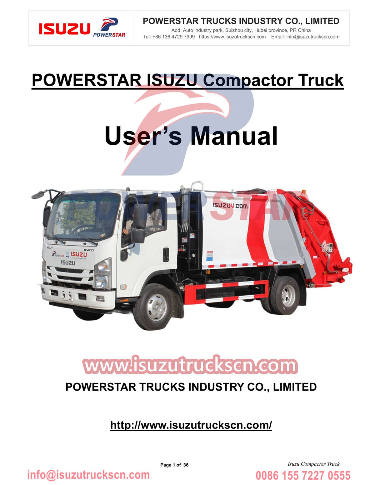 Cliente de Moldavia compra camión compactador POWERSTAR Isuzu 6cbm
    