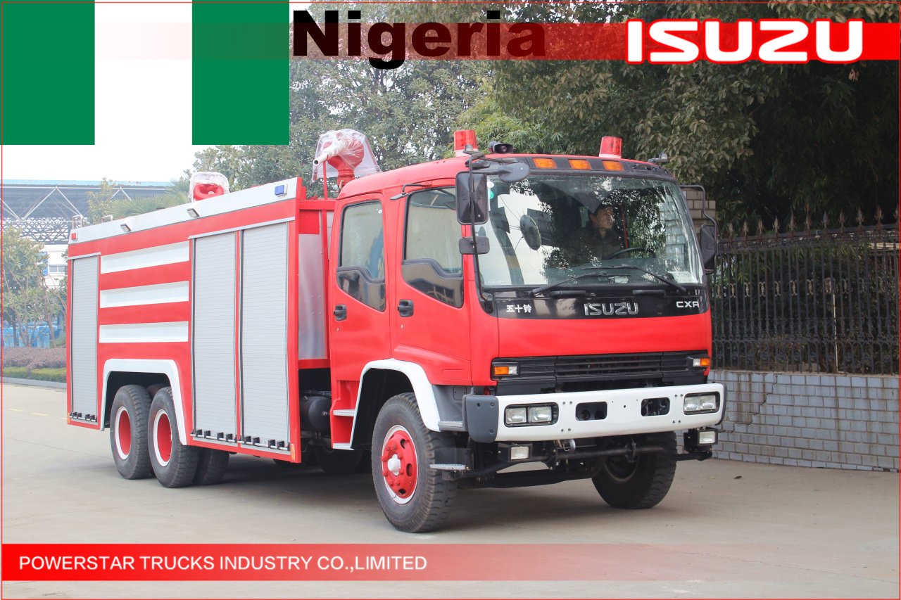 Camión de bomberos de espuma Isuzu pesado 3untis para Nigeria
    