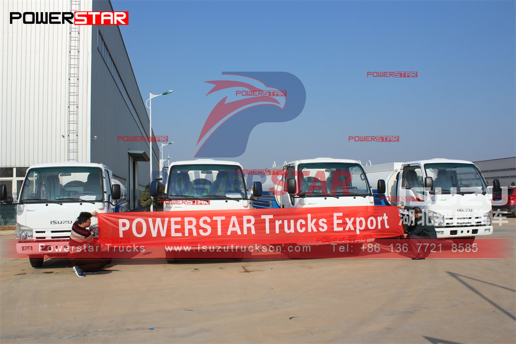 Exportación del depósito de agua del camión cisterna con rociadores de agua ISUZU 5000L a Myanmar
    