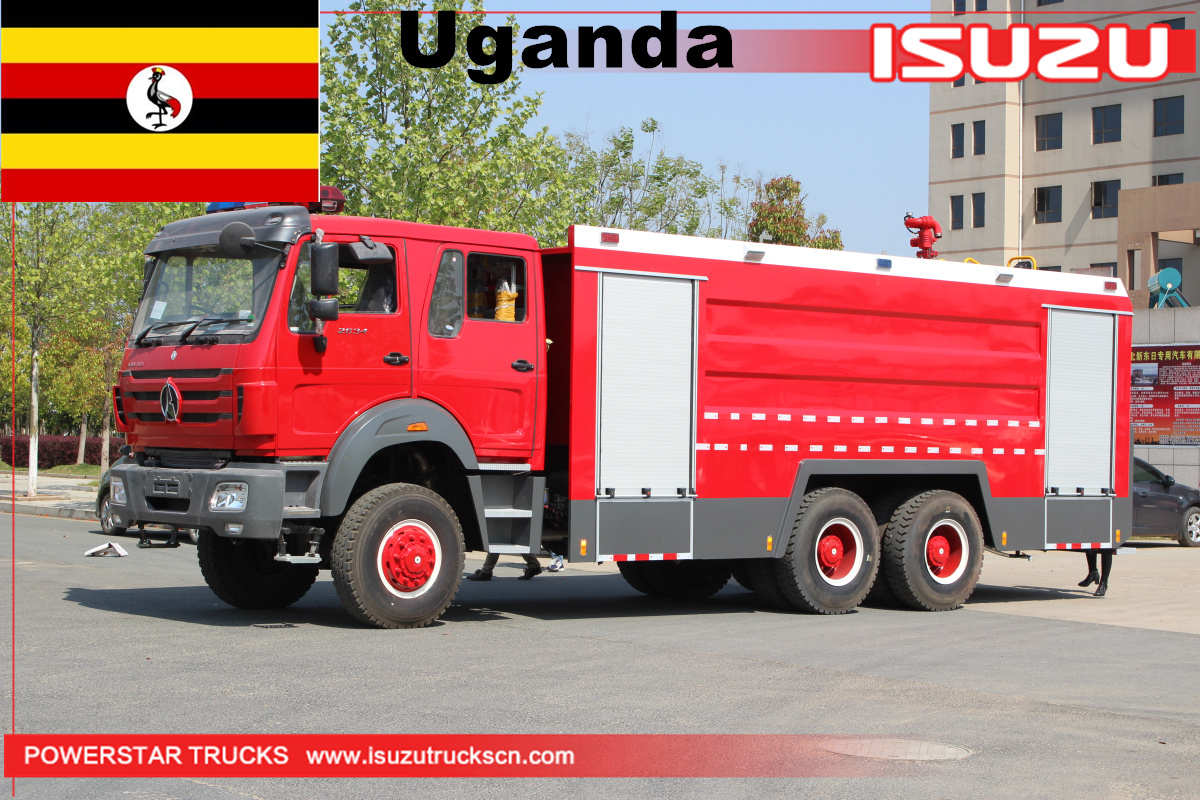 Uganda - 1 unidad de camiones de bomberos de espuma de agua Beiben
    