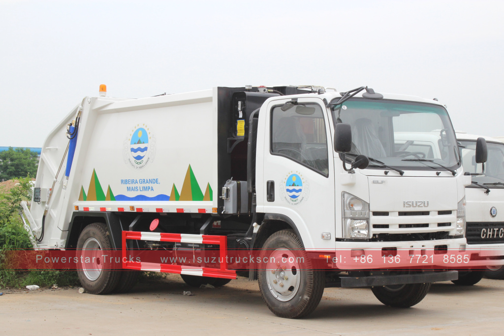 Filipinas 8cbm camión de basura con carga trasera Isuzu a la venta
    