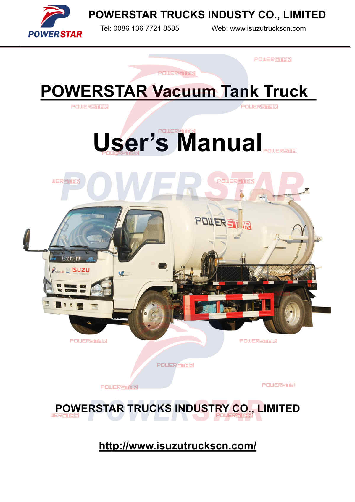 Exportación manual de operación del camión cisterna de vacío ISUZU NKR 5CBM a Filipinas
    