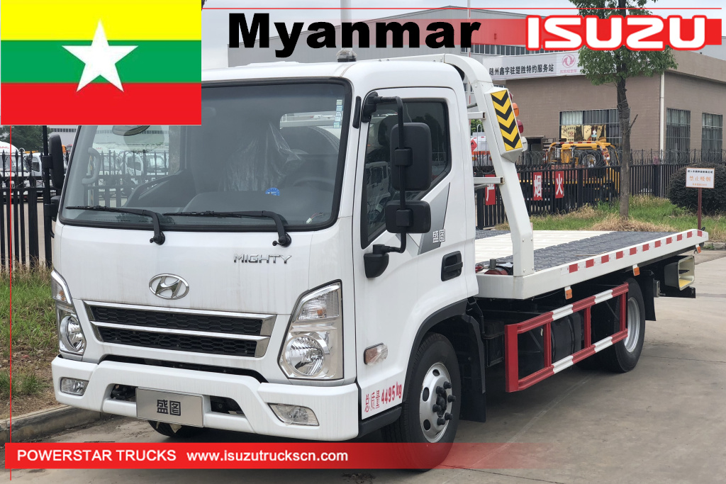 Myanmar - Camión grúa plataforma 1 unidad Hyundai
    